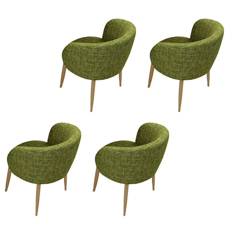 Modern Style Natural Iron Arm Chair Upholstered Side Chair for Dining Room Army Green 4 Piece Set Clearhalo 'Dining Chairs' 'Dining Tables & Seating' 'dining_chair' 'furn' 'furn_dining_chair' 'Furniture' 'furniture_dining_chair' 'Kitchen & Dining Furniture' 4839622