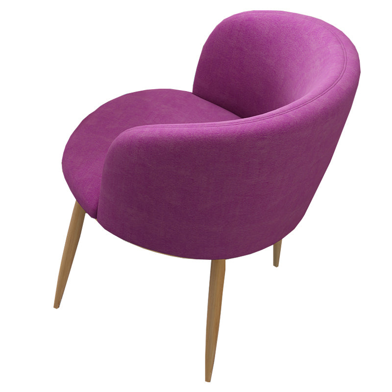 Modern Style Natural Iron Arm Chair Upholstered Side Chair for Dining Room Purple 1 Piece Clearhalo 'Dining Chairs' 'Dining Tables & Seating' 'dining_chair' 'furn' 'furn_dining_chair' 'Furniture' 'furniture_dining_chair' 'Kitchen & Dining Furniture' 4839641