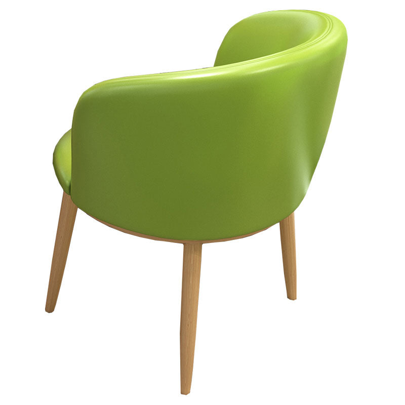 Modern Style Natural Iron Arm Chair Upholstered Side Chair for Dining Room Turquoise 1 Piece Clearhalo 'Dining Chairs' 'Dining Tables & Seating' 'dining_chair' 'furn' 'furn_dining_chair' 'Furniture' 'furniture_dining_chair' 'Kitchen & Dining Furniture' 4839644