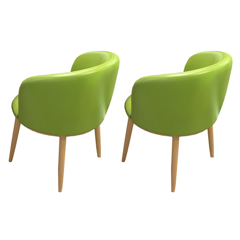 Modern Style Natural Iron Arm Chair Upholstered Side Chair for Dining Room Turquoise 2 Piece Set Clearhalo 'Dining Chairs' 'Dining Tables & Seating' 'dining_chair' 'furn' 'furn_dining_chair' 'Furniture' 'furniture_dining_chair' 'Kitchen & Dining Furniture' 4839645