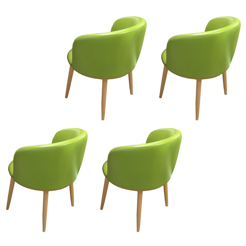 Modern Style Natural Iron Arm Chair Upholstered Side Chair for Dining Room Turquoise 4 Piece Set Clearhalo 'Dining Chairs' 'Dining Tables & Seating' 'dining_chair' 'furn' 'furn_dining_chair' 'Furniture' 'furniture_dining_chair' 'Kitchen & Dining Furniture' 4839646