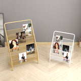 Metal Iron Contemporary Ladder Bookshelf Closed Back Vertical Bookshelf Clearhalo 'Bookcases' 'furn' 'furn_bookcases' 'Furniture' 'furniture_bookcases' 'kitchen' 'kitchen_bookcases' 'Living Room Furniture' 'Office Furniture' 4844258