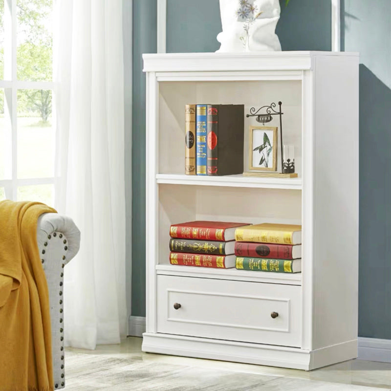 Scandinavian Style Bookcase with Drawers White Shelf Bookcase for Home and Office Clearhalo 'Bookcases' 'furn' 'furn_bookcases' 'Furniture' 'furniture_bookcases' 'kitchen' 'kitchen_bookcases' 'Living Room Furniture' 'Office Furniture' 4844277