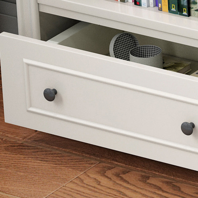 Scandinavian Style Bookcase with Drawers White Shelf Bookcase for Home and Office Clearhalo 'Bookcases' 'furn' 'furn_bookcases' 'Furniture' 'furniture_bookcases' 'kitchen' 'kitchen_bookcases' 'Living Room Furniture' 'Office Furniture' 4844279