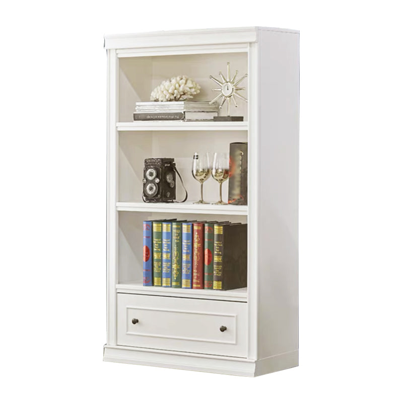 Scandinavian Style Bookcase with Drawers White Shelf Bookcase for Home and Office Clearhalo 'Bookcases' 'furn' 'furn_bookcases' 'Furniture' 'furniture_bookcases' 'kitchen' 'kitchen_bookcases' 'Living Room Furniture' 'Office Furniture' 4844284