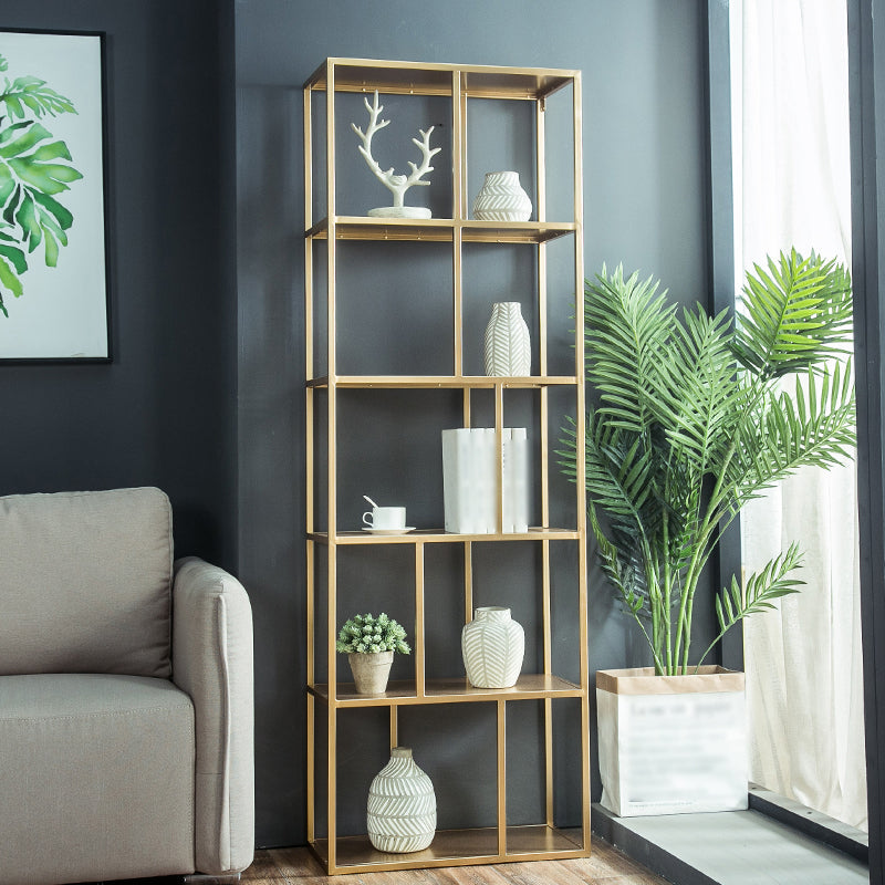 Open Back Bookcase Glam Style Bookshelf for Home Office and Study Room Clearhalo 'Bookcases' 'furn' 'furn_bookcases' 'Furniture' 'furniture_bookcases' 'kitchen' 'kitchen_bookcases' 'Living Room Furniture' 'Office Furniture' 4844295
