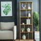 Open Back Bookcase Glam Style Bookshelf for Home Office and Study Room Clearhalo 'Bookcases' 'furn' 'furn_bookcases' 'Furniture' 'furniture_bookcases' 'kitchen' 'kitchen_bookcases' 'Living Room Furniture' 'Office Furniture' 4844296