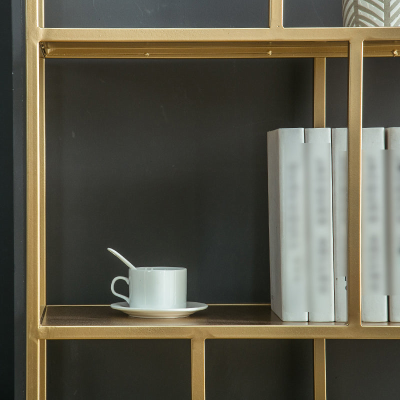 Open Back Bookcase Glam Style Bookshelf for Home Office and Study Room Clearhalo 'Bookcases' 'furn' 'furn_bookcases' 'Furniture' 'furniture_bookcases' 'kitchen' 'kitchen_bookcases' 'Living Room Furniture' 'Office Furniture' 4844297