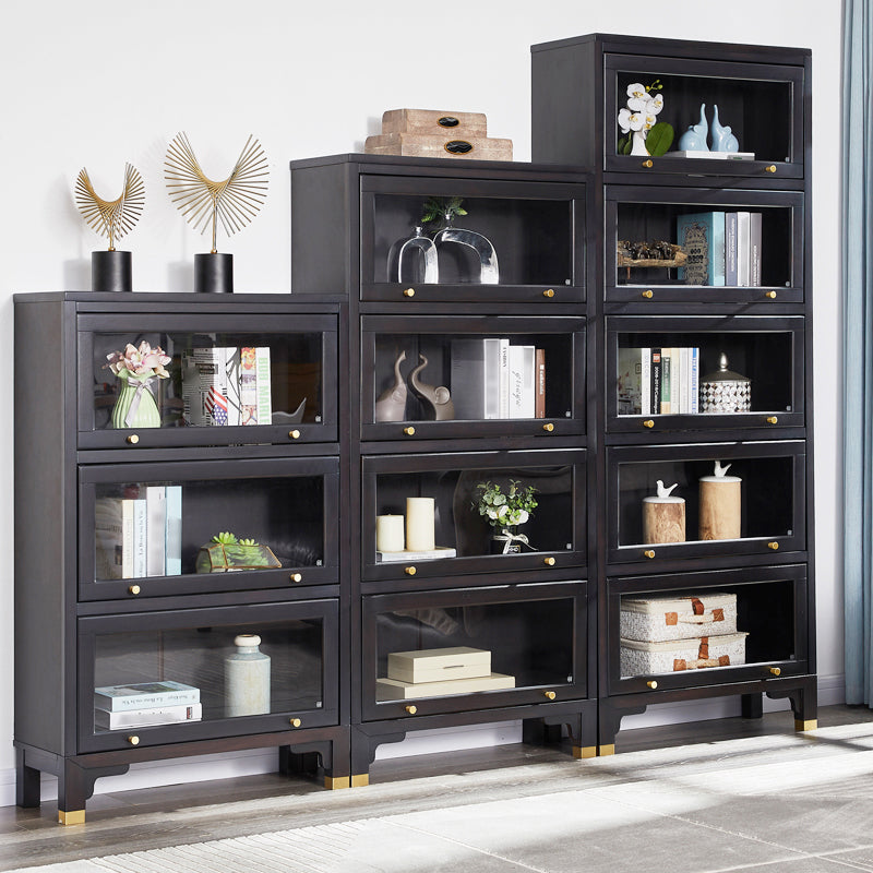 Glam Style Standard Bookshelf Solid Wood Shelf Bookcase with Doors Clearhalo 'Bookcases' 'furn' 'furn_bookcases' 'Furniture' 'furniture_bookcases' 'kitchen' 'kitchen_bookcases' 'Living Room Furniture' 'Office Furniture' 4844306