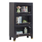 Glam Style Standard Bookshelf Solid Wood Shelf Bookcase with Doors 31.5"L x 11.8"W x 50.4"H Clearhalo 'Bookcases' 'furn' 'furn_bookcases' 'Furniture' 'furniture_bookcases' 'kitchen' 'kitchen_bookcases' 'Living Room Furniture' 'Office Furniture' 4844308