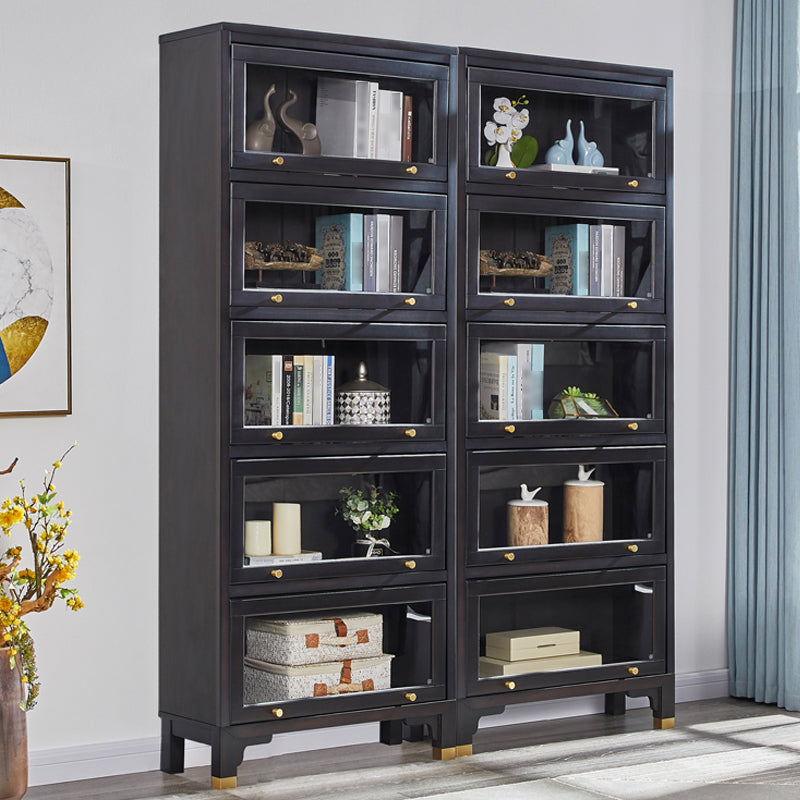 Glam Style Standard Bookshelf Solid Wood Shelf Bookcase with Doors Clearhalo 'Bookcases' 'furn' 'furn_bookcases' 'Furniture' 'furniture_bookcases' 'kitchen' 'kitchen_bookcases' 'Living Room Furniture' 'Office Furniture' 4844312