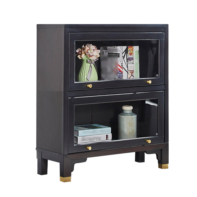 Glam Style Standard Bookshelf Solid Wood Shelf Bookcase with Doors Clearhalo 'Bookcases' 'furn' 'furn_bookcases' 'Furniture' 'furniture_bookcases' 'kitchen' 'kitchen_bookcases' 'Living Room Furniture' 'Office Furniture' 4844314