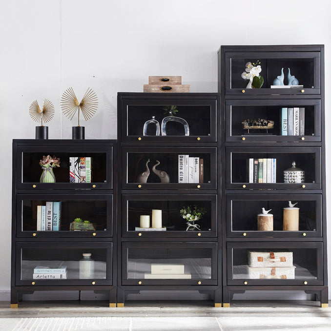 Glam Style Standard Bookshelf Solid Wood Shelf Bookcase with Doors Clearhalo 'Bookcases' 'furn' 'furn_bookcases' 'Furniture' 'furniture_bookcases' 'kitchen' 'kitchen_bookcases' 'Living Room Furniture' 'Office Furniture' 4844318