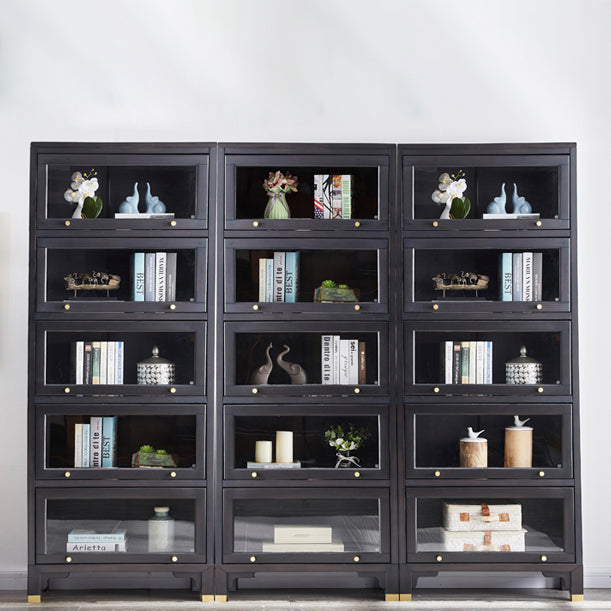Glam Style Standard Bookshelf Solid Wood Shelf Bookcase with Doors Clearhalo 'Bookcases' 'furn' 'furn_bookcases' 'Furniture' 'furniture_bookcases' 'kitchen' 'kitchen_bookcases' 'Living Room Furniture' 'Office Furniture' 4844319