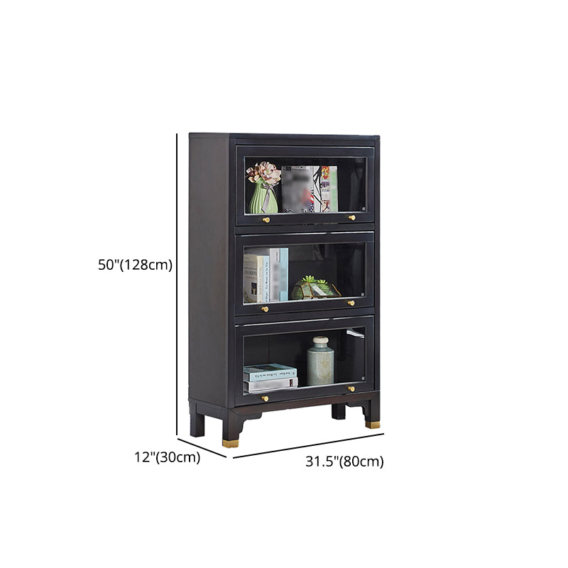 Glam Style Standard Bookshelf Solid Wood Shelf Bookcase with Doors Clearhalo 'Bookcases' 'furn' 'furn_bookcases' 'Furniture' 'furniture_bookcases' 'kitchen' 'kitchen_bookcases' 'Living Room Furniture' 'Office Furniture' 4844324