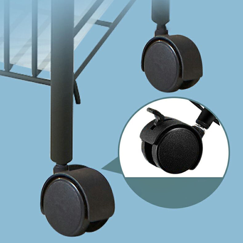 Industrial Style Steel Bookshelf Open Shelf Bookcase with Caster Wheels Clearhalo 'Bookcases' 'furn' 'furn_bookcases' 'Furniture' 'furniture_bookcases' 'kitchen' 'kitchen_bookcases' 'Living Room Furniture' 'Office Furniture' 4844338