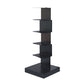 Invisible Bookshelf Open Back Contemporary Style Bookcase for Home and Office 13.8"L x 13.8"W x 36.2"H Black Clearhalo 'Bookcases' 'furn' 'furn_bookcases' 'Furniture' 'furniture_bookcases' 'kitchen' 'kitchen_bookcases' 'Living Room Furniture' 'Office Furniture' 4844347