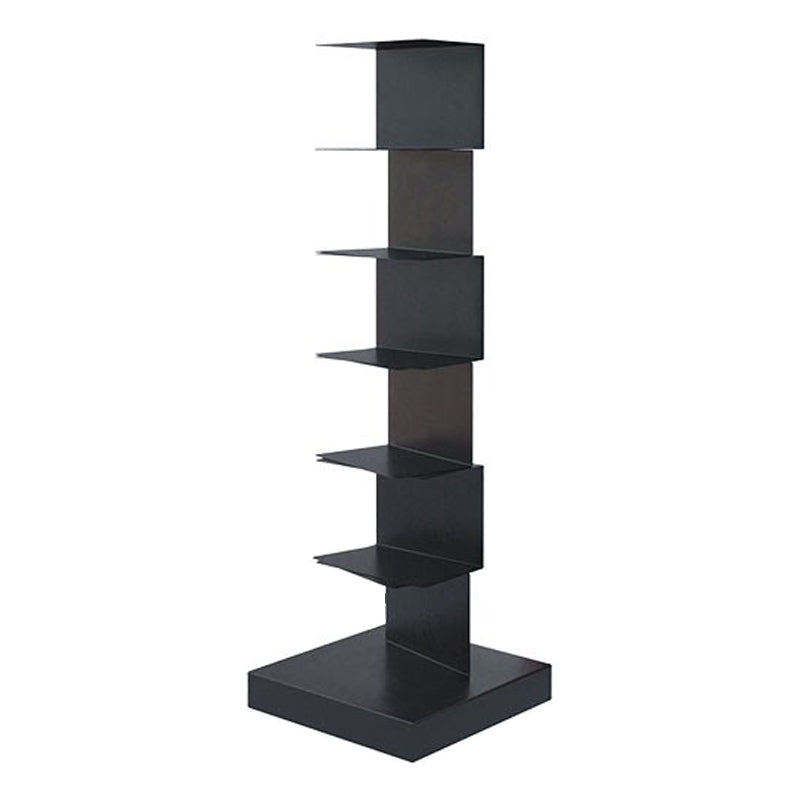 Invisible Bookshelf Open Back Contemporary Style Bookcase for Home and Office 13.8"L x 13.8"W x 42.9"H Black Clearhalo 'Bookcases' 'furn' 'furn_bookcases' 'Furniture' 'furniture_bookcases' 'kitchen' 'kitchen_bookcases' 'Living Room Furniture' 'Office Furniture' 4844348