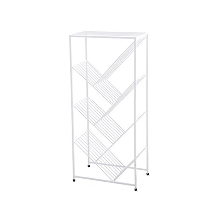 Invisible Bookshelf Open Back Contemporary Style Bookcase for Home and Office 15.7"L x 9.8"W x 35"H White Clearhalo 'Bookcases' 'furn' 'furn_bookcases' 'Furniture' 'furniture_bookcases' 'kitchen' 'kitchen_bookcases' 'Living Room Furniture' 'Office Furniture' 4844351