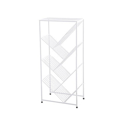 Invisible Bookshelf Open Back Contemporary Style Bookcase for Home and Office 15.7"L x 9.8"W x 35"H White Clearhalo 'Bookcases' 'furn' 'furn_bookcases' 'Furniture' 'furniture_bookcases' 'kitchen' 'kitchen_bookcases' 'Living Room Furniture' 'Office Furniture' 4844351