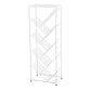 Invisible Bookshelf Open Back Contemporary Style Bookcase for Home and Office 15.7"L x 9.8"W x 44.1"H White Clearhalo 'Bookcases' 'furn' 'furn_bookcases' 'Furniture' 'furniture_bookcases' 'kitchen' 'kitchen_bookcases' 'Living Room Furniture' 'Office Furniture' 4844352