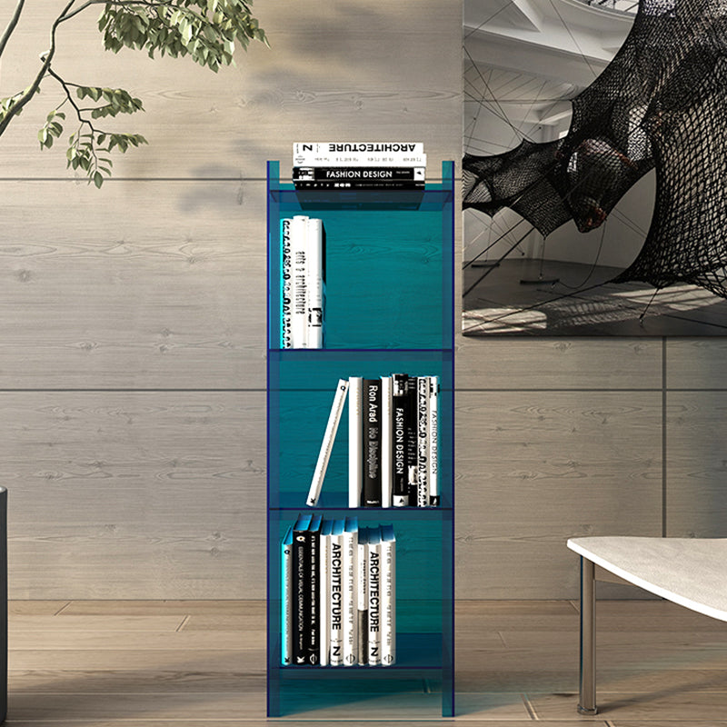 Acrylic Vertical Standard Bookshelf Glam Closed Back Bookshelf for Living Room Clearhalo 'Bookcases' 'furn' 'furn_bookcases' 'Furniture' 'furniture_bookcases' 'kitchen' 'kitchen_bookcases' 'Living Room Furniture' 'Office Furniture' 4844421