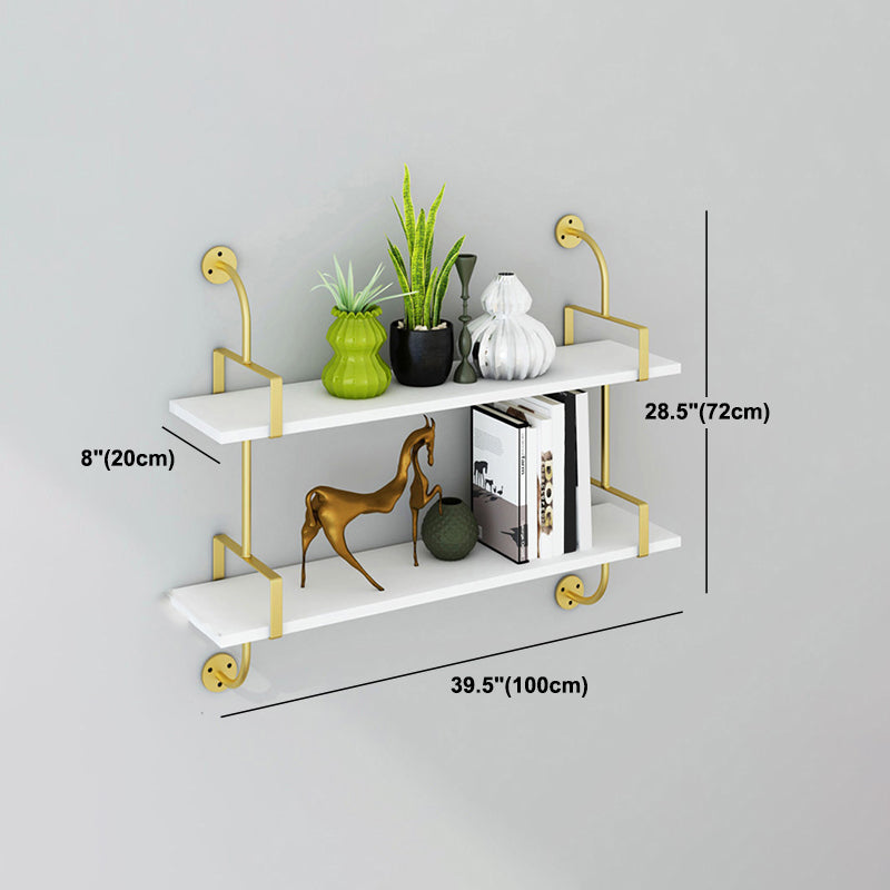 7.87"W Bookshelf Glam Style Wall Mounted Bookcase for Home Office Study Room Clearhalo 'Bookcases' 'Furniture' 'furniture_bookcases' 'kitchen' 'kitchen_bookcases' 'Living Room Furniture' 'Office Furniture' 4844443