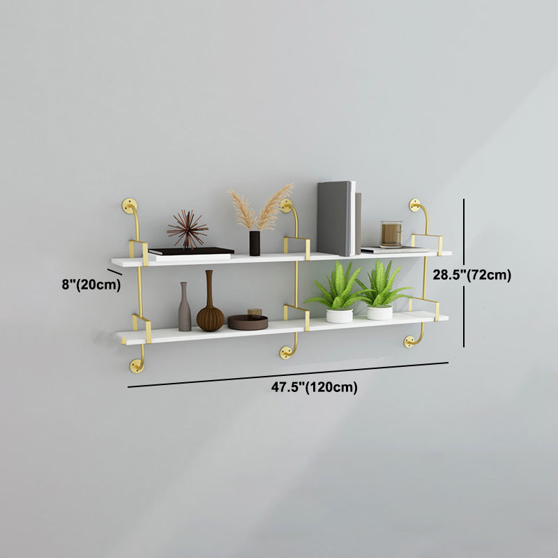 7.87"W Bookshelf Glam Style Wall Mounted Bookcase for Home Office Study Room Clearhalo 'Bookcases' 'Furniture' 'furniture_bookcases' 'kitchen' 'kitchen_bookcases' 'Living Room Furniture' 'Office Furniture' 4844444
