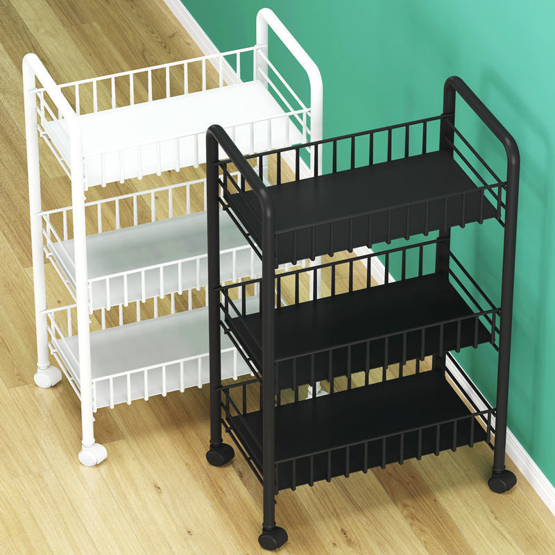 Industrial Iron Etagere Bookshelf Open Vertical Bookshelf with Caster Wheels Clearhalo 'Bookcases' 'furn' 'furn_bookcases' 'Furniture' 'furniture_bookcases' 'kitchen' 'kitchen_bookcases' 'Living Room Furniture' 'Office Furniture' 4844484