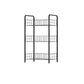 Industrial Iron Etagere Bookshelf Open Vertical Bookshelf with Caster Wheels 14.4"L x 10.6"W x 22.8"H Black Clearhalo 'Bookcases' 'furn' 'furn_bookcases' 'Furniture' 'furniture_bookcases' 'kitchen' 'kitchen_bookcases' 'Living Room Furniture' 'Office Furniture' 4844489