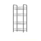 Industrial Iron Etagere Bookshelf Open Vertical Bookshelf with Caster Wheels 14.4"L x 10.6"W x 31.1"H Black Clearhalo 'Bookcases' 'furn' 'furn_bookcases' 'Furniture' 'furniture_bookcases' 'kitchen' 'kitchen_bookcases' 'Living Room Furniture' 'Office Furniture' 4844497