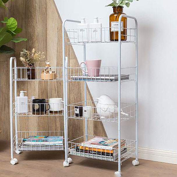 Industrial Iron Etagere Bookshelf Open Vertical Bookshelf with Caster Wheels Clearhalo 'Bookcases' 'furn' 'furn_bookcases' 'Furniture' 'furniture_bookcases' 'kitchen' 'kitchen_bookcases' 'Living Room Furniture' 'Office Furniture' 4844499