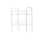 Industrial Iron Etagere Bookshelf Open Vertical Bookshelf with Caster Wheels 14.4"L x 10.6"W x 17.3"H White Clearhalo 'Bookcases' 'furn' 'furn_bookcases' 'Furniture' 'furniture_bookcases' 'kitchen' 'kitchen_bookcases' 'Living Room Furniture' 'Office Furniture' 4844503