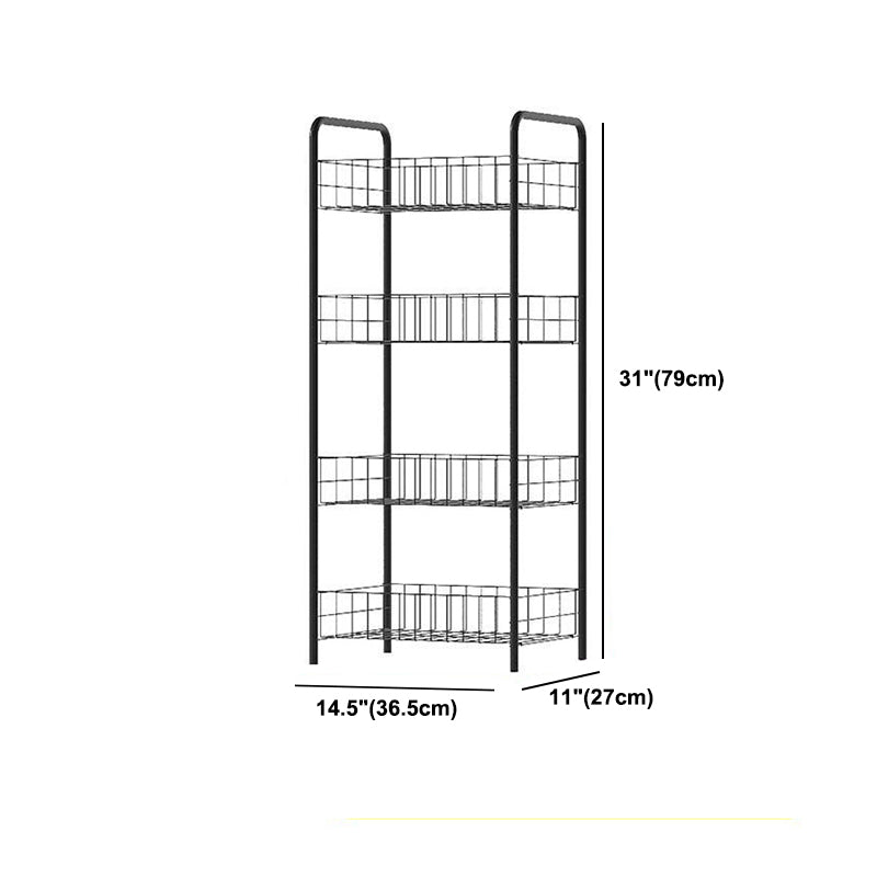 Industrial Iron Etagere Bookshelf Open Vertical Bookshelf with Caster Wheels Clearhalo 'Bookcases' 'furn' 'furn_bookcases' 'Furniture' 'furniture_bookcases' 'kitchen' 'kitchen_bookcases' 'Living Room Furniture' 'Office Furniture' 4844507