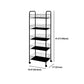 Industrial Iron Etagere Bookshelf Open Vertical Bookshelf with Caster Wheels Clearhalo 'Bookcases' 'furn' 'furn_bookcases' 'Furniture' 'furniture_bookcases' 'kitchen' 'kitchen_bookcases' 'Living Room Furniture' 'Office Furniture' 4844510