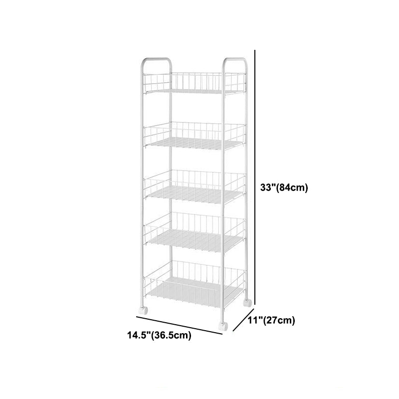Industrial Iron Etagere Bookshelf Open Vertical Bookshelf with Caster Wheels Clearhalo 'Bookcases' 'furn' 'furn_bookcases' 'Furniture' 'furniture_bookcases' 'kitchen' 'kitchen_bookcases' 'Living Room Furniture' 'Office Furniture' 4844516