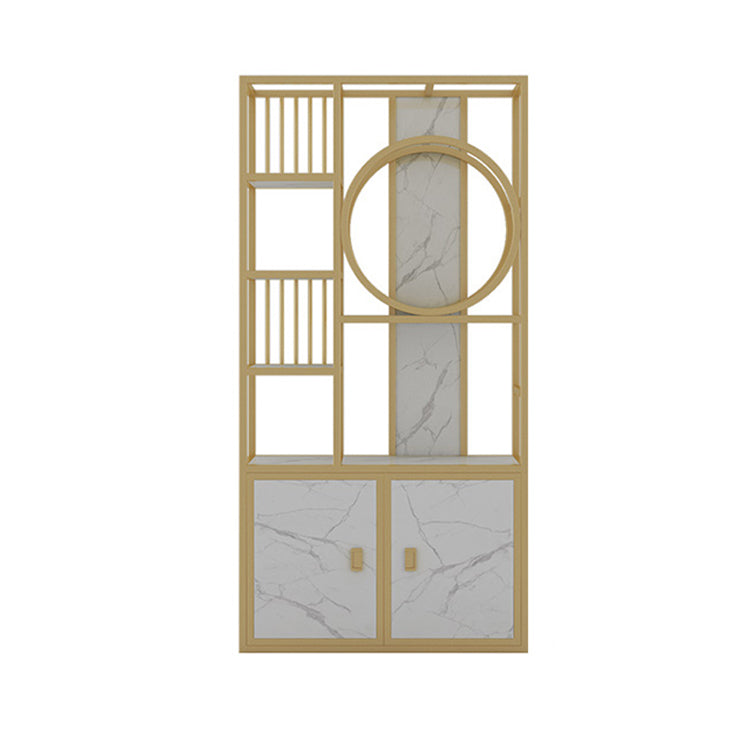 78.74"H Bookcase Glam Style Open Back Bookshelf for Office Home with Cabinets Clearhalo 'Bookcases' 'furn' 'furn_bookcases' 'Furniture' 'furniture_bookcases' 'kitchen' 'kitchen_bookcases' 'Living Room Furniture' 'Office Furniture' 4844525