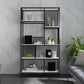 11.81"W Bookshelf Open Back Glam Style Bookcase for Study Room Home Office Black Clearhalo 'Bookcases' 'furn' 'furn_bookcases' 'Furniture' 'furniture_bookcases' 'kitchen' 'kitchen_bookcases' 'Living Room Furniture' 'Office Furniture' 4844536