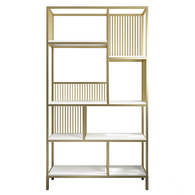11.81"W Bookshelf Open Back Glam Style Bookcase for Study Room Home Office Clearhalo 'Bookcases' 'furn' 'furn_bookcases' 'Furniture' 'furniture_bookcases' 'kitchen' 'kitchen_bookcases' 'Living Room Furniture' 'Office Furniture' 4844542