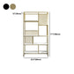 11.81"W Bookshelf Open Back Glam Style Bookcase for Study Room Home Office Clearhalo 'Bookcases' 'furn' 'furn_bookcases' 'Furniture' 'furniture_bookcases' 'kitchen' 'kitchen_bookcases' 'Living Room Furniture' 'Office Furniture' 4844544