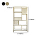11.81"W Bookshelf Open Back Glam Style Bookcase for Study Room Home Office Clearhalo 'Bookcases' 'furn' 'furn_bookcases' 'Furniture' 'furniture_bookcases' 'kitchen' 'kitchen_bookcases' 'Living Room Furniture' 'Office Furniture' 4844545