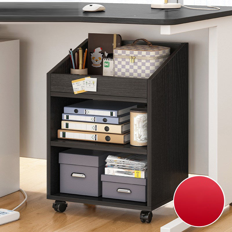 Open Back Bookcase Scandinavian Style Bookshelf for Home Office Study Room 15.7"L x 11.8"W x 25.2"H Black Clearhalo 'Bookcases' 'furn' 'furn_bookcases' 'Furniture' 'furniture_bookcases' 'kitchen' 'kitchen_bookcases' 'Living Room Furniture' 'Office Furniture' 4844563