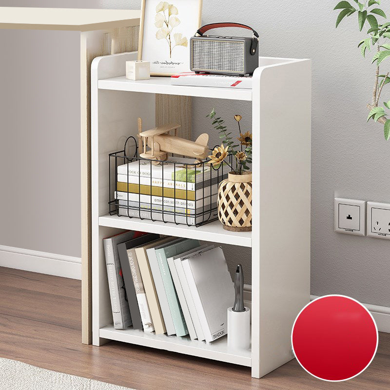 Open Back Bookcase Scandinavian Style Bookshelf for Home Office Study Room 17.7"L x 9.4"W x 25.6"H White Clearhalo 'Bookcases' 'furn' 'furn_bookcases' 'Furniture' 'furniture_bookcases' 'kitchen' 'kitchen_bookcases' 'Living Room Furniture' 'Office Furniture' 4844574