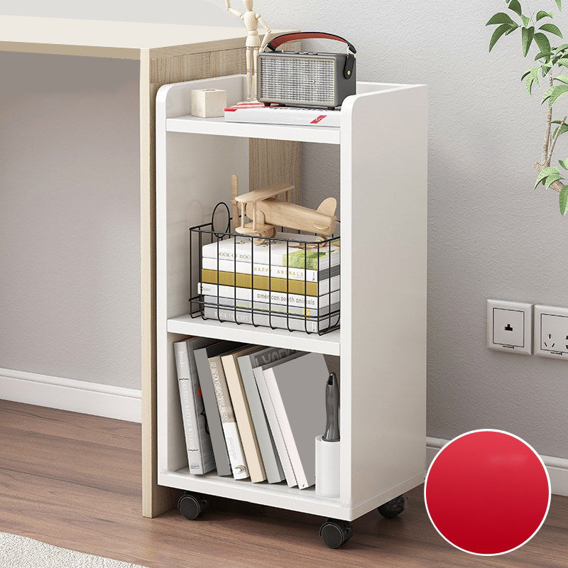 Open Back Bookcase Scandinavian Style Bookshelf for Home Office Study Room 11.8"L x 9.4"W x 26"H White Clearhalo 'Bookcases' 'furn' 'furn_bookcases' 'Furniture' 'furniture_bookcases' 'kitchen' 'kitchen_bookcases' 'Living Room Furniture' 'Office Furniture' 4844575