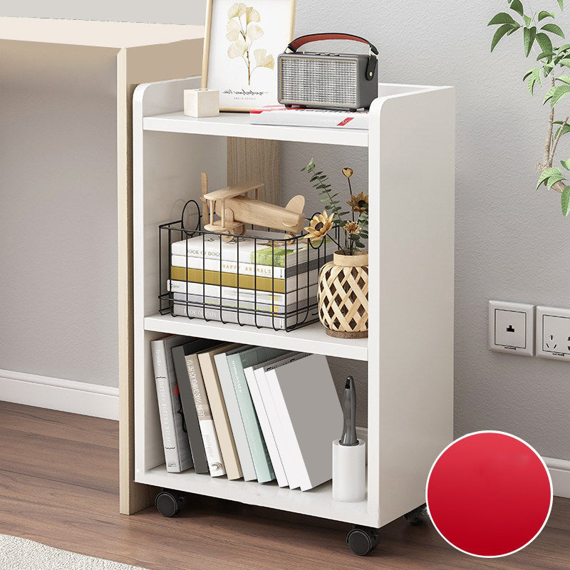 Open Back Bookcase Scandinavian Style Bookshelf for Home Office Study Room 17.7"L x 9.4"W x 26"H White Clearhalo 'Bookcases' 'furn' 'furn_bookcases' 'Furniture' 'furniture_bookcases' 'kitchen' 'kitchen_bookcases' 'Living Room Furniture' 'Office Furniture' 4844576