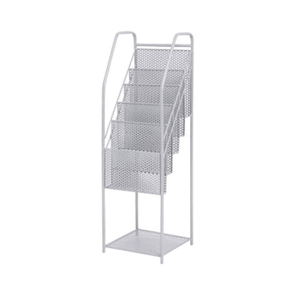 Industrial Iron Ladder Bookshelf Closed Back Vertical Bookshelf,11.8"L x 11.8"W x 37.8"H Grey Clearhalo 'Bookcases' 'furn' 'furn_bookcases' 'Furniture' 'furniture_bookcases' 'kitchen' 'kitchen_bookcases' 'Living Room Furniture' 'Office Furniture' 4844592