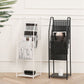Industrial Iron Ladder Bookshelf Closed Back Vertical Bookshelf,11.8"L x 11.8"W x 37.8"H Clearhalo 'Bookcases' 'furn' 'furn_bookcases' 'Furniture' 'furniture_bookcases' 'kitchen' 'kitchen_bookcases' 'Living Room Furniture' 'Office Furniture' 4844594