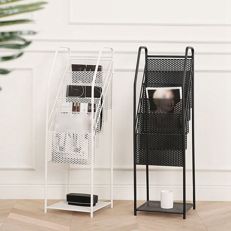 Industrial Iron Ladder Bookshelf Closed Back Vertical Bookshelf,11.8"L x 11.8"W x 37.8"H Clearhalo 'Bookcases' 'furn' 'furn_bookcases' 'Furniture' 'furniture_bookcases' 'kitchen' 'kitchen_bookcases' 'Living Room Furniture' 'Office Furniture' 4844594