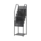 Industrial Iron Ladder Bookshelf Closed Back Vertical Bookshelf,11.8"L x 11.8"W x 37.8"H Black Clearhalo 'Bookcases' 'furn' 'furn_bookcases' 'Furniture' 'furniture_bookcases' 'kitchen' 'kitchen_bookcases' 'Living Room Furniture' 'Office Furniture' 4844597