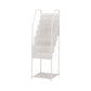 Industrial Iron Ladder Bookshelf Closed Back Vertical Bookshelf,11.8"L x 11.8"W x 37.8"H White Clearhalo 'Bookcases' 'furn' 'furn_bookcases' 'Furniture' 'furniture_bookcases' 'kitchen' 'kitchen_bookcases' 'Living Room Furniture' 'Office Furniture' 4844602